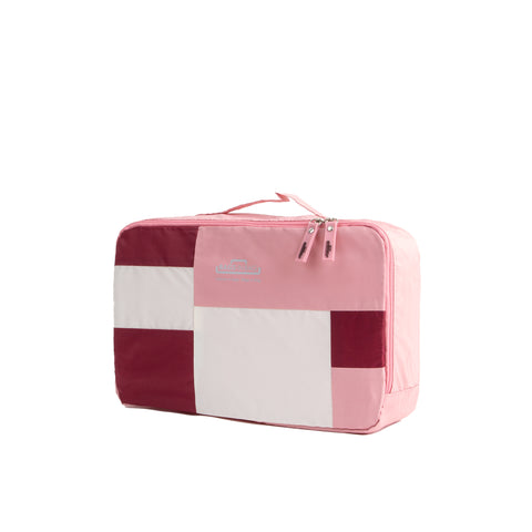 Bags in Bag Colorful Nylon Travel Organizer Packing Cubes | Pink Red White