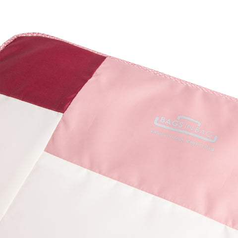 Bags in Bag Multi Size Colorful 3 Set Mesh Travel Organizer Packing Cubes | Pink Red White