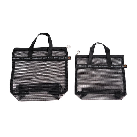 Mesh Travel Shower Caddy Tote Bag | Black